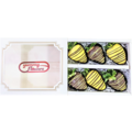 6pcs Black & Yellow Indulgence Chocolate Strawberries Gift Box